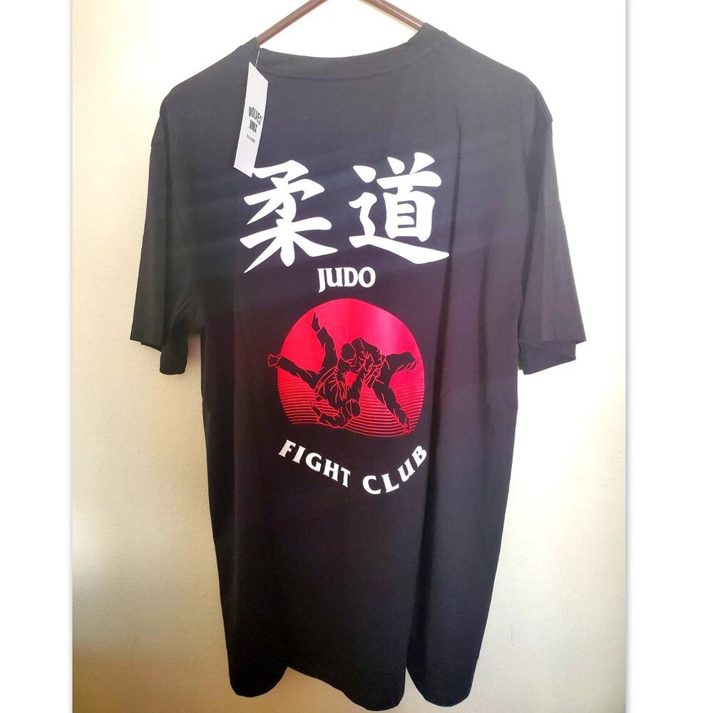NWT Judo Men's size XL XXL Black Red T-shirt Japanese Martial Arts Japan Karate